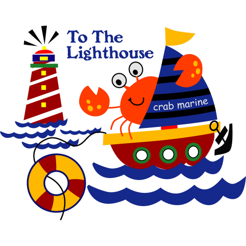 Custom UVDTF Glass Bottle Stickers - TO THE LIGHTHOUSE - Cartoon Design