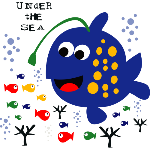 UVDTF stickers for glass bottle with UNDER THE SEA theme
