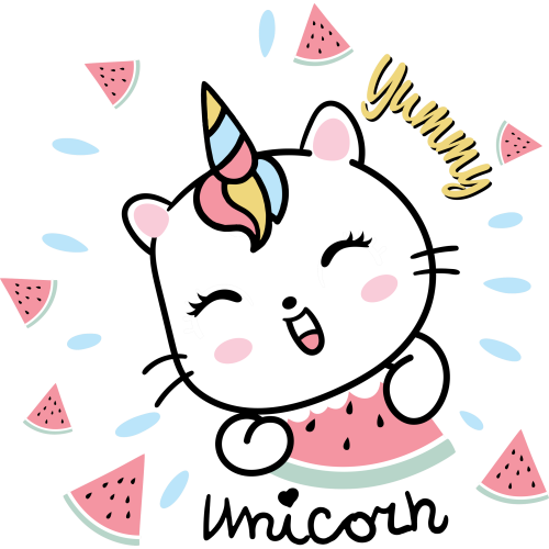 YUMMY UNICORN UVDTF Stickers for Glass Bottle - Custom Printing Options