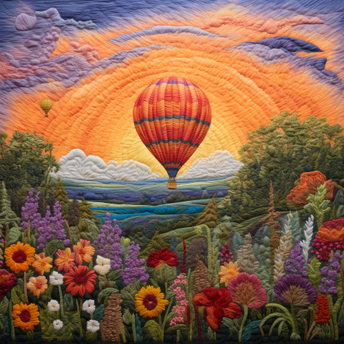 Hot Air Balloon design printed using DTF printing technology