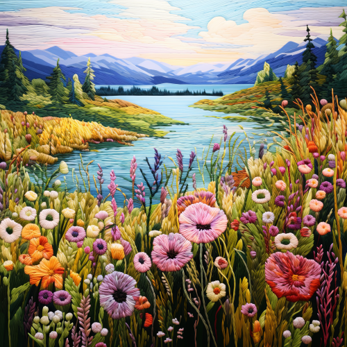 DTF Printing Services for Meadow Landscape in Nature Prints