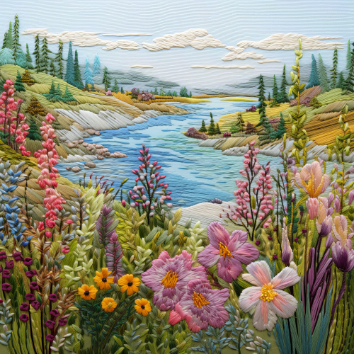 Custom DTF Printing: Meadow Landscape - Nature-inspired design printed using Direct to Film Transfer technology