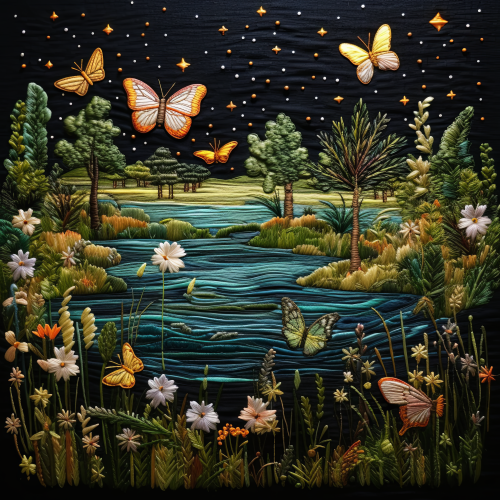Night Field DTF printing services - Nature-themed custom prints and designs