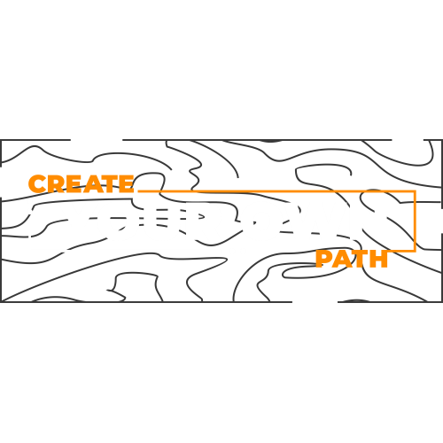 Custom printed 'Your Own Path' quote artwork