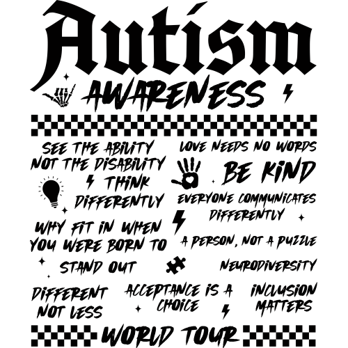 Custom DTF Transfers for DIY Apparel & Small Brands - Autism World Tour back