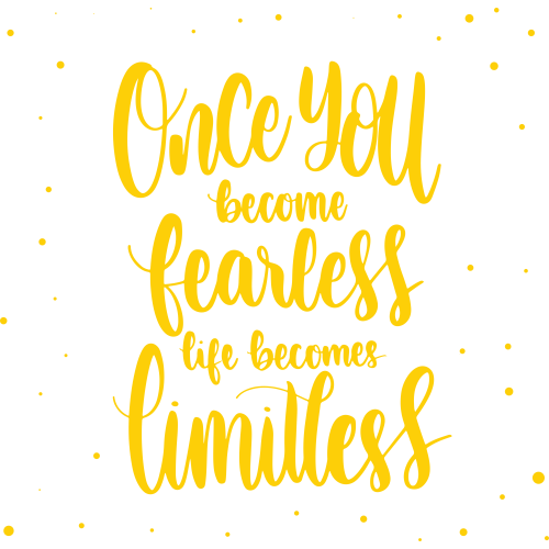 Modern motivation quote in yellow color - High-quality DTF transfer for DIY apparel