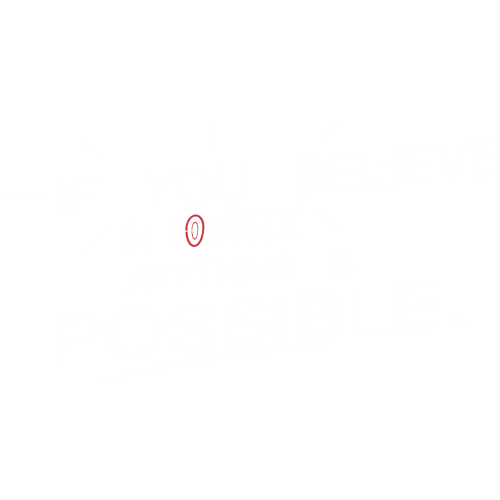 Motivational quote on self belief DTF transfer for DIY apparel printing