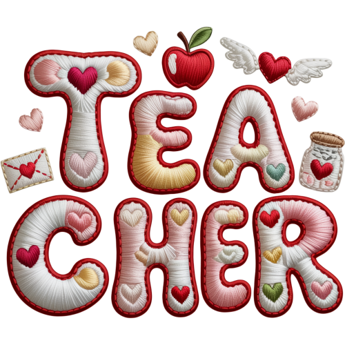 Soft and tough DTF transfers for Teacher Cheer quotes on various fabrics