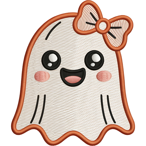 Cute Skull Ghost DTF Print Fabric - Perfect for Modern Fabric Printing
