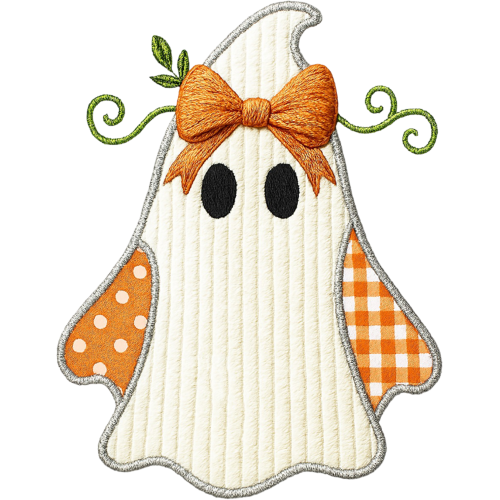 Halloween Ghost Skull Fabric DTF Print - Modern Fabric Printing