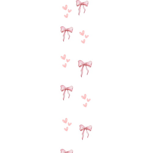 Pink bow and heart UVDTF Bookmark - High-quality custom printing service
