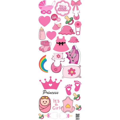2037 Resin Stickers: DTF UV Insert Sheet for Custom Printing - Product Image