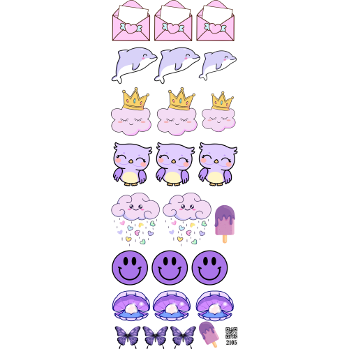 Resin Stickers - 2105 Resin Art UVDTF Sticker Sheet