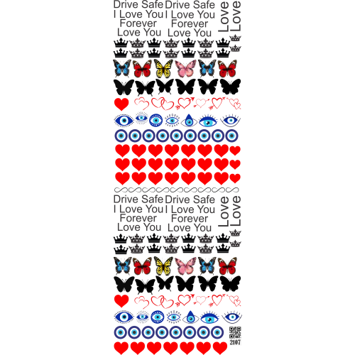 2107 Resin Stickers - UVDTF Sticker Sheet for DTF Printing and Resin Art Projects