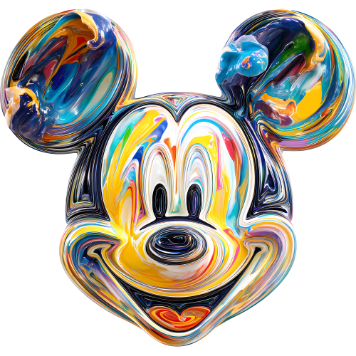 Colorful Mickey Cartoon DTF Transfers for Custom Apparel