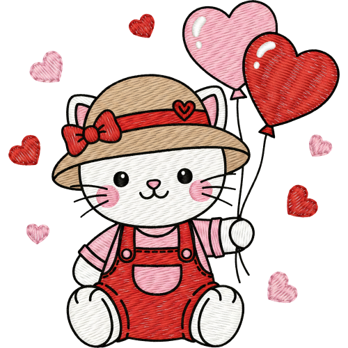 Cute Cat Teddy DTF Transfers - Cartoon Fabric Custom Printing - High-Definition Prints