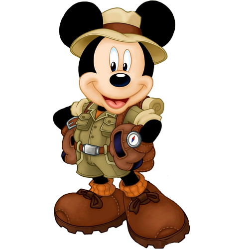 Mickey Mouse Safari DTF Transfers - High-definition custom cartoon fabric prints for DIY projects