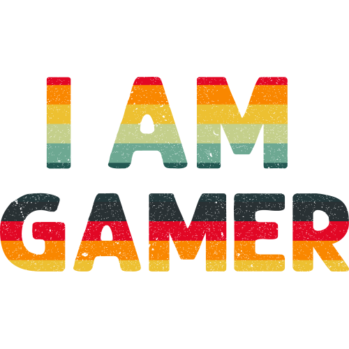 I am Gamer Typography DTF Printing Custom Design Fabric