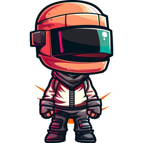 Custom PUBG Character with Helmet - DTF Print Game Design - Gaming Apparel