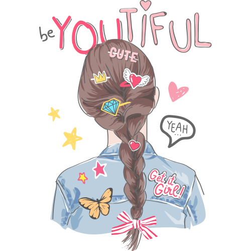 Custom DTF ink transfer sticker printing service for girls - BEYOUTIFUL