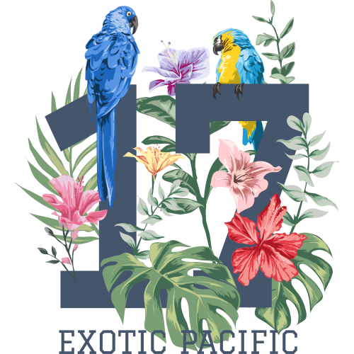 Custom UVDTF Ink Transfer Sticker Printing Service for Girls - Exotic Pacific