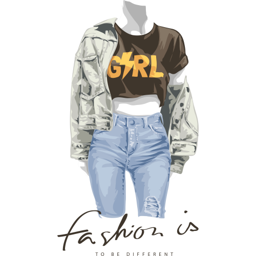 Custom DTF Ink Transfer Sticker Printing Service for Girls - FASHION IS Collection