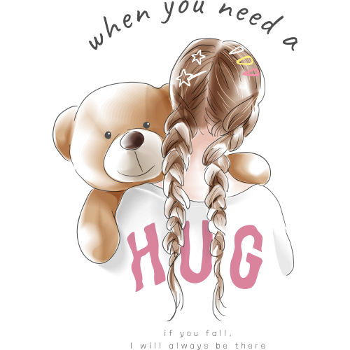 Custom UVDTF ink transfer sticker print service for girls - NEED A HUG