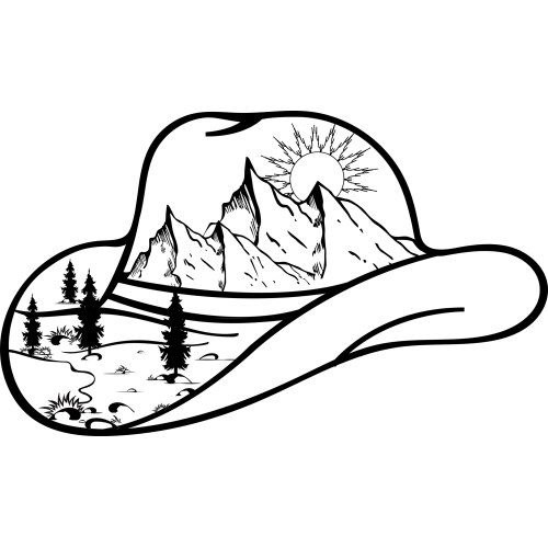 Custom UVDTF sticker for cowboy hat - personalized printing accessory