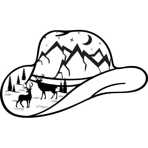 Custom DTF Cowboy Hat UV Sticker for Tumbler - Personalized Gift Idea
