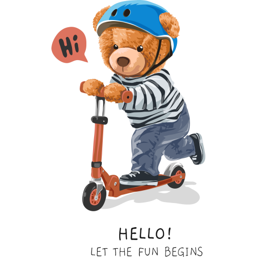 Custom DTF Teddy Bear stickers for mugs and tumblers - FUN BEGANS product image