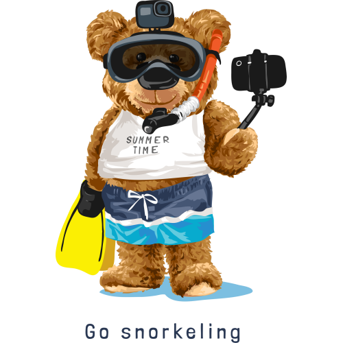 Custom UVDTF teddy bear stickers for mugs and tumblers