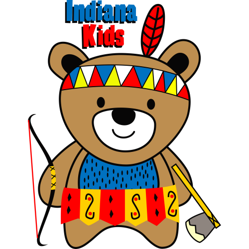 DTF Teddy Bear Stickers for Mugs and Tumblers - INDIANA KIDS