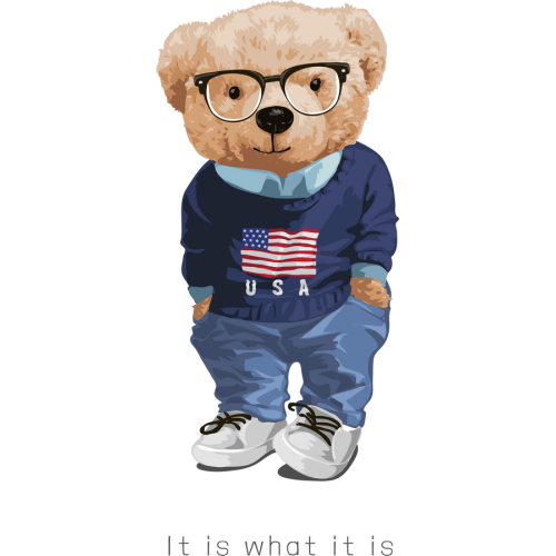 DTF Teddy Bear Stickers for Mug and Tumblers - It is What it is