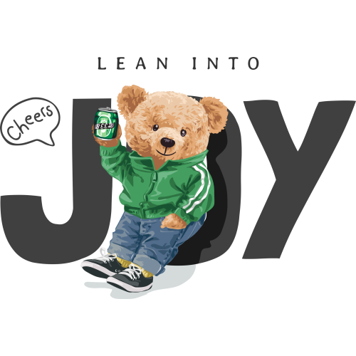 Teddy bear stickers for mugs and tumblers - custom DTF printing