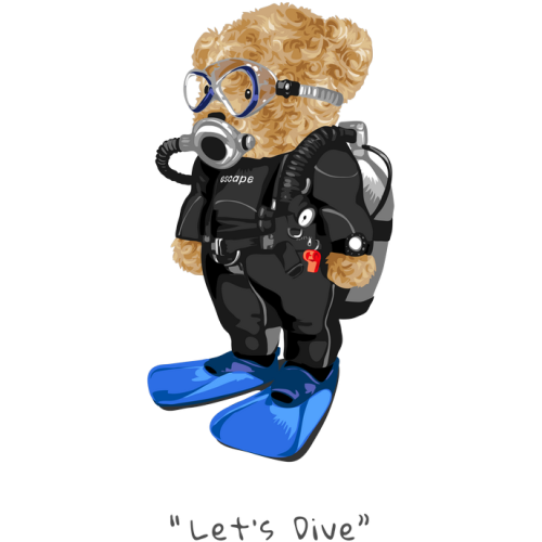 Custom DTF teddy bear stickers for mugs and tumblers - LETS DRIVE