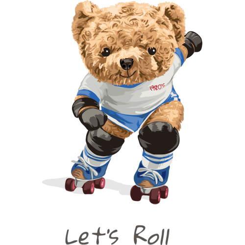 LETS ROLL DTF Teddy Bear Stickers for Mugs & Tumblers