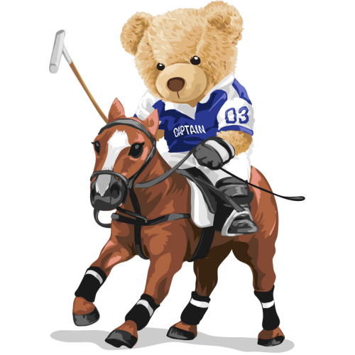 Custom DTF Teddy Bear Stickers for Mugs and Tumblers by POLO CLUB