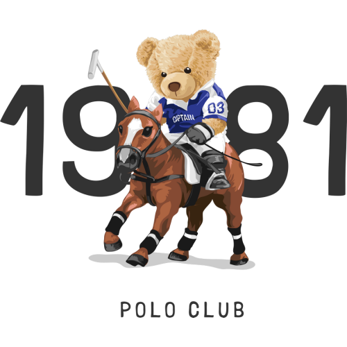 Custom DTF Teddy Bear Stickers for Mugs and Tumblers by POLO CLUB