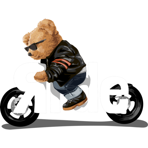 Custom DTF Teddy Bear Stickers for Mugs and Tumblers