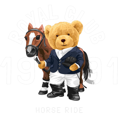 DTF teddy bear stickers for mug and tumblers - ROYAL CLUB - Custom Printing