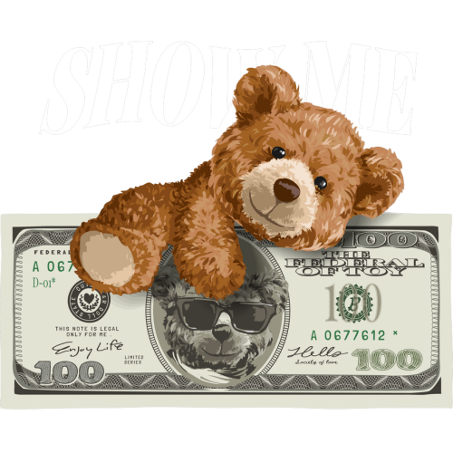Custom DTF Teddy Bear Stickers for Mug and Tumblers - Personalized Printing