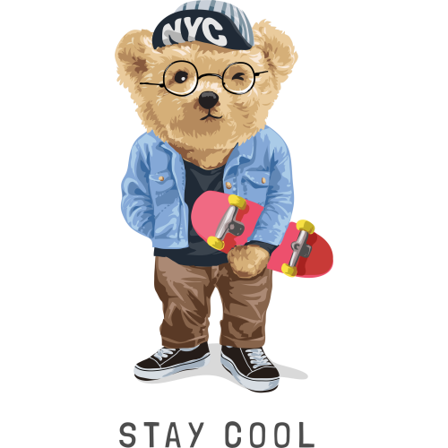 Custom DTF Teddy Bear Stickrs showcasing vibrant designs for mugs and tumblers