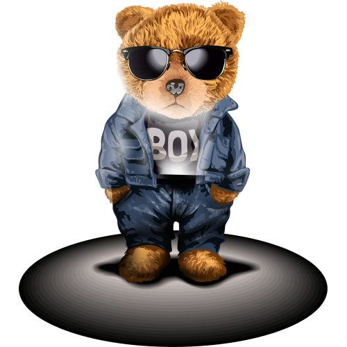 Custom UV ink transfer stickers for book printing in the Teddy Bear category