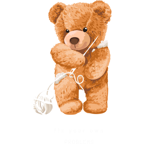 UV ink transfer stickers on book - Teddy Bear Cloth