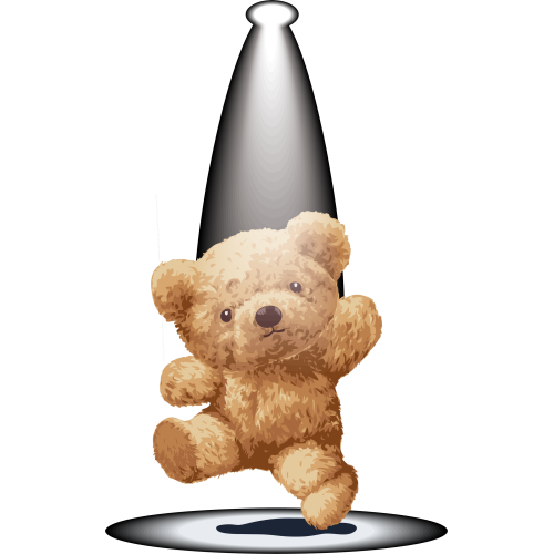 Teddy Bear Dancing UV Ink Transfer Stickers for Books