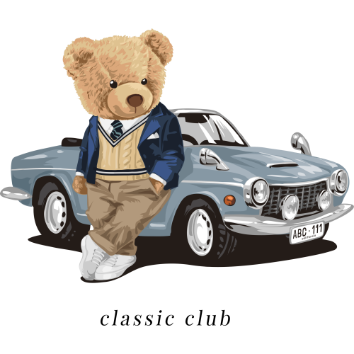 Custom UV Ink Transfer Stickers for Books - Teddy Bear Style in DTF Printing