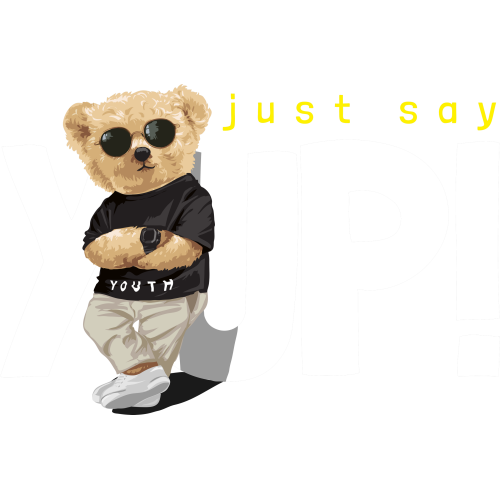 YUPI TEDDY BEAR UV Ink Transfer Stickers for Book - DTF Printing - Product Image