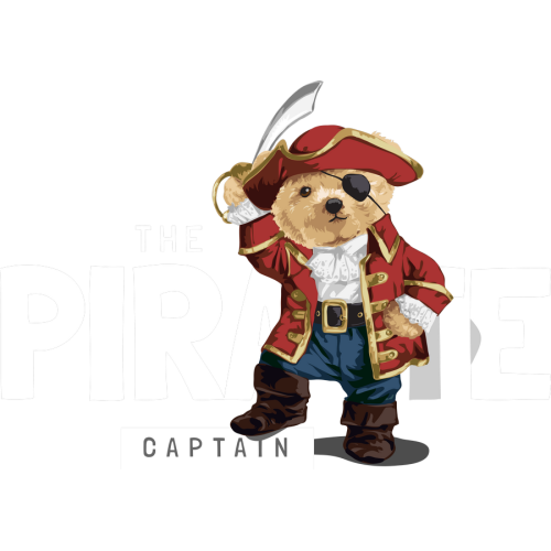 PIRATE BEAR DTF Stickers - Custom UV DTF Stickers for Hollywood & Bollywood Movies