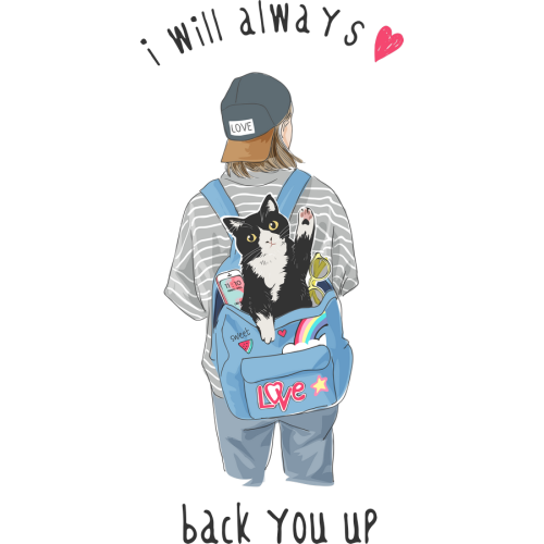 ALWAYS BACK YOU UP Quote Stickers in UVDTF Technology