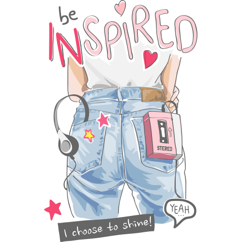BE INSPIRED Quote Stickers in UVDTF Technology - Custom Printing with Vibrant Colors